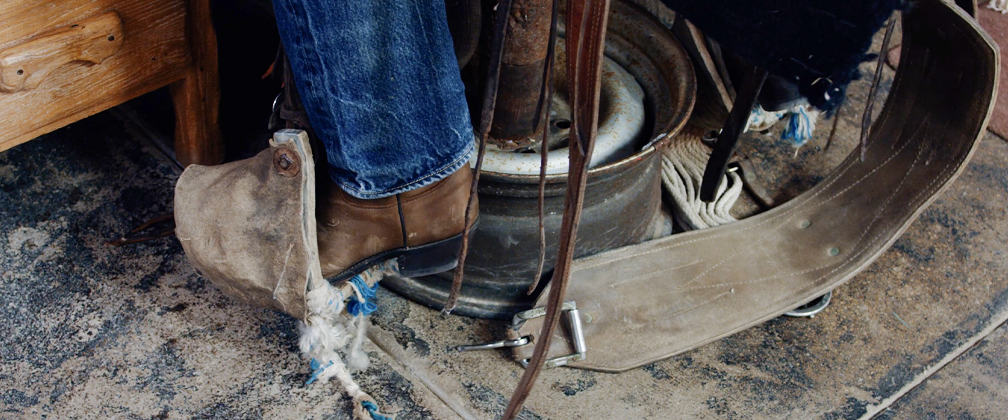 Close up of men's boot